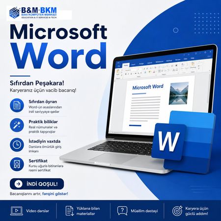 Praktiki Online Microsoft Word kursu – Bakı – ucuztap.az