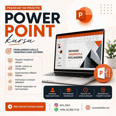 Peşəkar və praktiki Microsoft Power Point kursları – Bakı – ucuztap.az