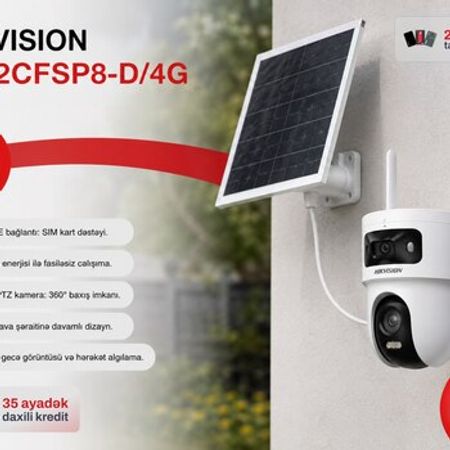 4G Günəş Panelli Kamera Hikvision DS-2CFSP8-D/4G 8MP – Təhlükəsizlik avadanlığı – ucuztap.az