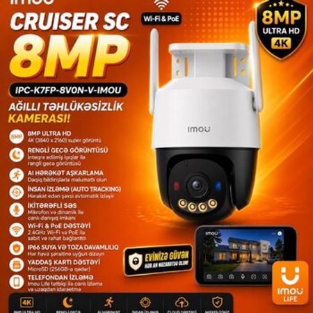 WiFi kamera 8mp Cruiser SC IPC-K7FP-8VON-V-imou – Bakı – ucuztap.az