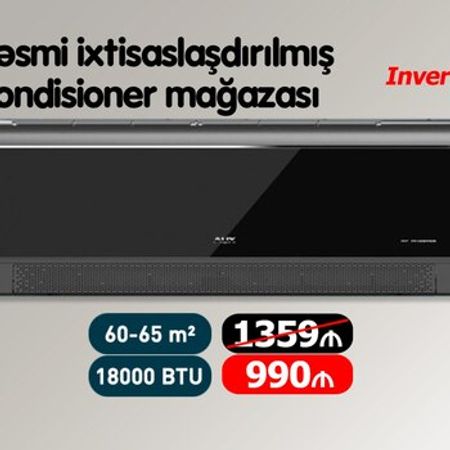 Kondisioner AUX ASW-H18A4/CCBR3DI Black Inverter – Bakı – ucuztap.az