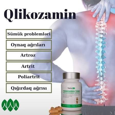 Qlükozamin-Qığırdaq Yeyilmə, Qığırdaqarası Maye, Sümük, Əzələ, Onurğa – Bakı – ucuztap.az
