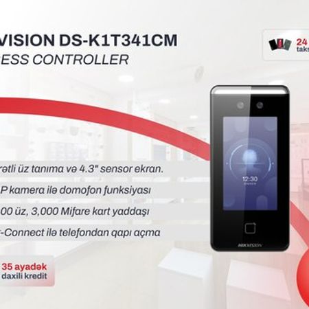 Biometrik girişə nəzarət terminalı Hikvision DS-K1T341CM – Bakı – ucuztap.az