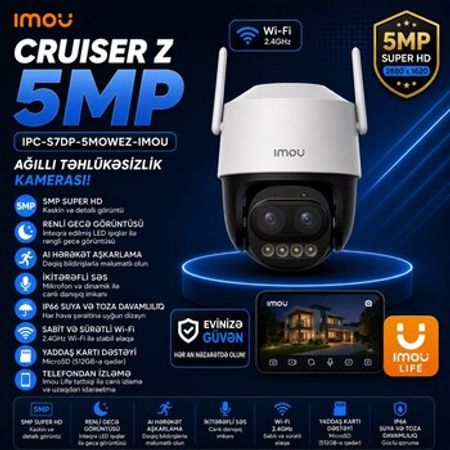 Wifi kamera 5mp Cruiser Z 5MP (IPC-S7DP-5M0WEZ) – Bakı – ucuztap.az