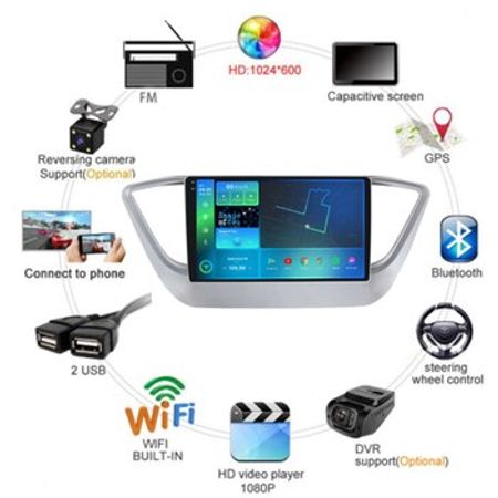 Android monitor Hyundai Accent 2017-2025 – Ehtiyat hissələri – ucuztap.az
