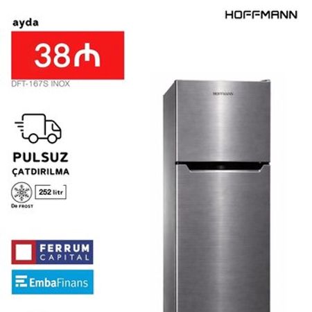 Soyuducu HOFFMANN DFT-167S INOX – Soyuducular – ucuztap.az