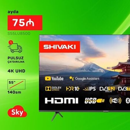 Televizor Shivaki 55” 4K – Televizor və proektorlar – ucuztap.az