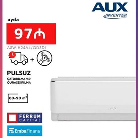 Kondisioner AUX 24000BTU Inverter – Bakı – ucuztap.az