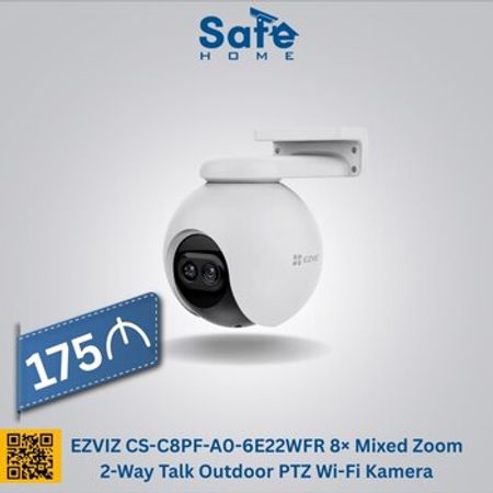 EZVIZ CS-C8PF-A0-6E22WFR 8× Mixed Zoom 2-Way Talk Outdoor PTZ Wi-Fi Kamera – Təhlükəsizlik avadanlığı – ucuztap.az