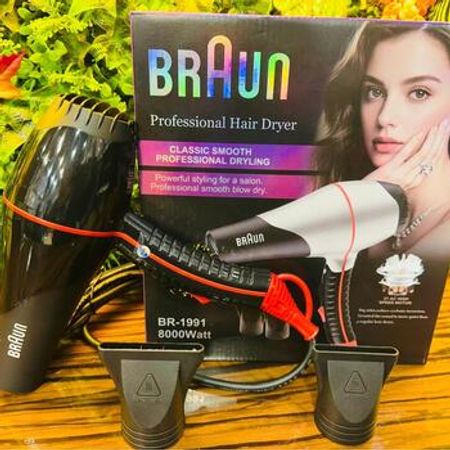 BRAUN Professional Hair Dryer BR-1991 (8000W) – Sağlamlıq və gözəllik – ucuztap.az