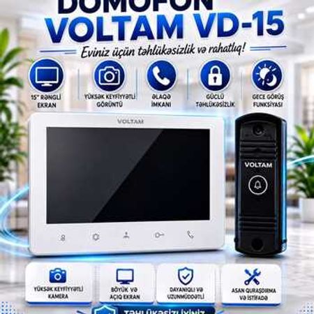 Domofon VOLTAM VD-15 – Təhlükəsizlik avadanlığı – ucuztap.az