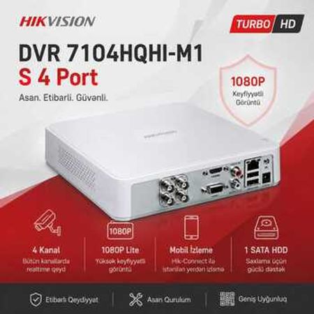 Hikvision DVR 7104HQHI M1 S 4 Port – Sumqayıt – ucuztap.az