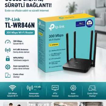 Çoxfunksiyalı TP-Link TL-WR846N Wi-Fi Router – Sumqayıt – ucuztap.az