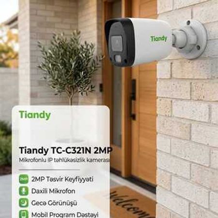 Tiandy TC-C321N 2MP Mikrafonlu IP təhlükəsizlik kamerası – Sumqayıt – ucuztap.az