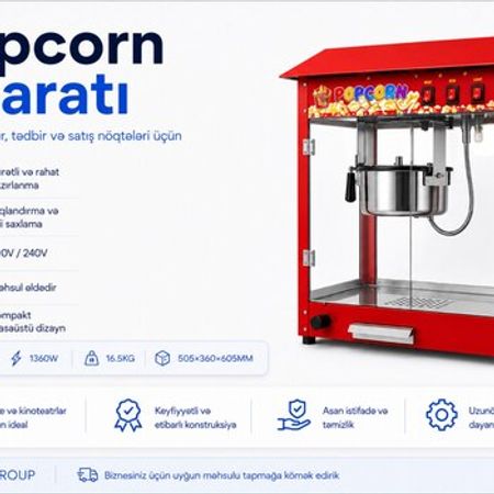 Popcorn aparatı – Bakı – ucuztap.az
