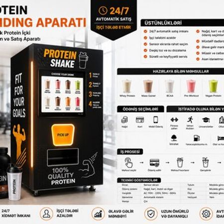 Avtomatik protein içki aparatı – Bakı – ucuztap.az