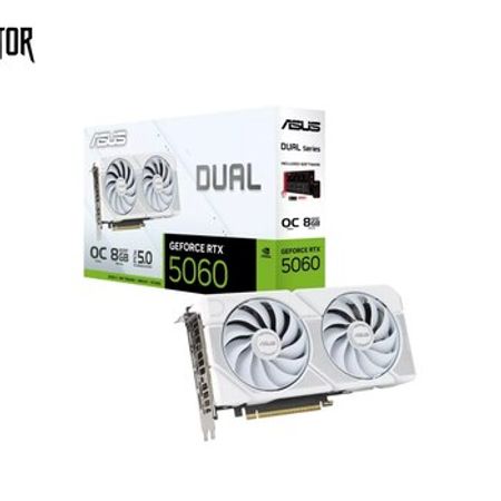 Video kart ASUS Dual GeForce RTX™ 5060 White OC Edition 8GB GDDR7 – Bakı – ucuztap.az