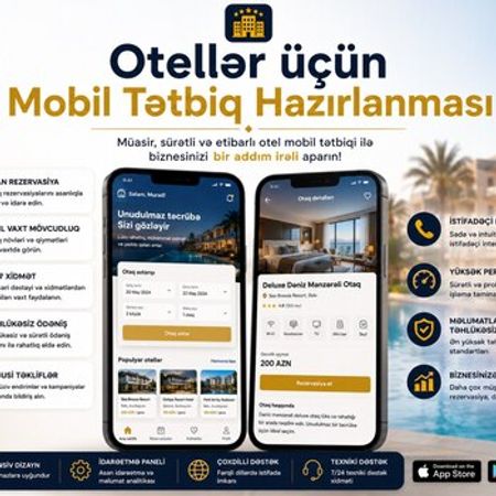 Otellər üçün mobil proqram hazırlanması – IT, internet, telekom – ucuztap.az