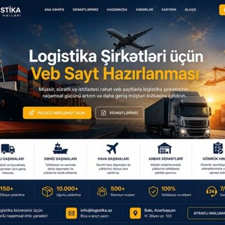 Logistika şirkətləri üçün veb sayt hazırlanması – IT, internet, telekom – ucuztap.az