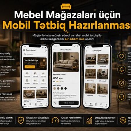 Mebel mağazaları üçün mobil proqram hazırlanması – IT, internet, telekom – ucuztap.az