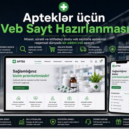 Apteklər üçün veb sayt hazırlanması – IT, internet, telekom – ucuztap.az