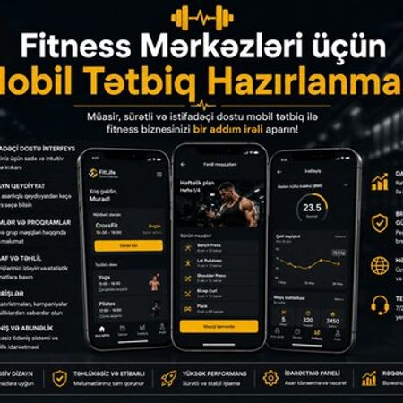Fitnes mərkəzləri üçün mobil proqram hazırlanması – IT, internet, telekom – ucuztap.az