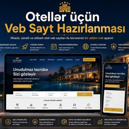 Otellər üçün veb sayt hazırlanması – IT, internet, telekom – ucuztap.az