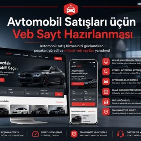 Avtomobil satışları üçün veb sayt hazırlanması – IT, internet, telekom – ucuztap.az