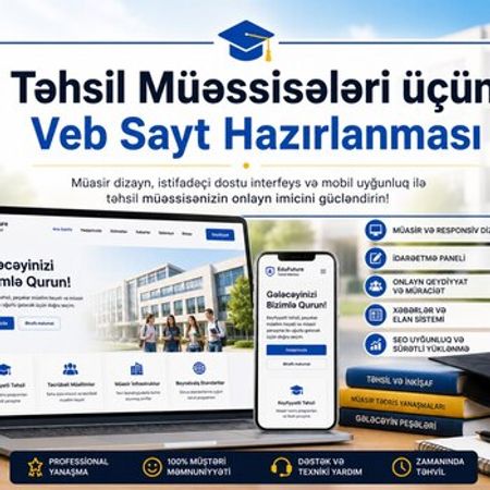 Təhsil müəssisələri üçün veb sayt hazırlanması – Bakı – ucuztap.az