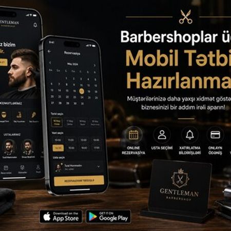 Barbershoplar üçün mobil proqram hazırlanması – Bakı – ucuztap.az