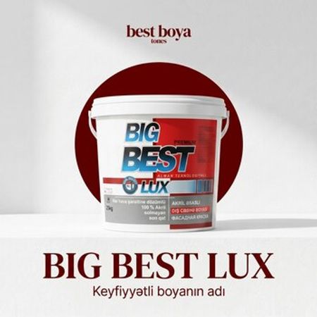 BIG BEST LUX – Premium Fasad Boyası – Təmir və tikinti – ucuztap.az