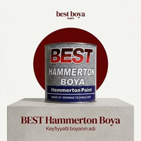 BEST HAMMERTON BOYA | 15L | Metal Səthlər üçün Dekorativ və Davamlı Müdafiə – Təmir və tikinti – ucuztap.az