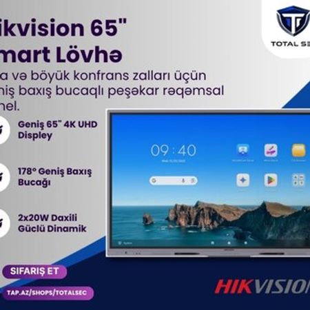 Hikvision 65 4K İnteraktiv Smart Lövhə (DS-D5A65RB/A3) – Bakı – ucuztap.az