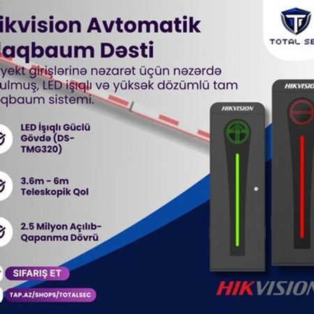Hikvision premium şlaqbaum dəsti (6 Metr) - DS-TMG320 – Bakı – ucuztap.az