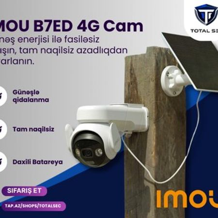 IMOU 5MP 4G/Wi-Fi çöl kamerası, batareya və günəş paneli – Bakı – ucuztap.az
