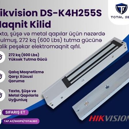 Hikvision peşəkar maqnit kilid - DS-K4H255S – Bakı – ucuztap.az