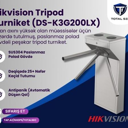 Hikvision tripod turniket DS-K3G200LX – Bakı – ucuztap.az