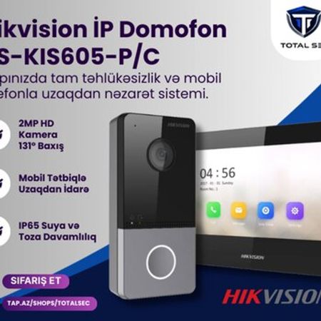 Ağıllı İP domofon dəsti Hikvision (DS-KIS605-P-C) – Bakı – ucuztap.az