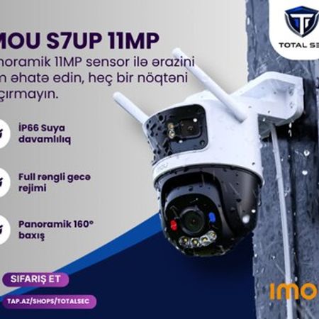 Imou 11MP 3 Başlı 360° ağıllı çöl kamerası (IPC-S7UP-11MOWED) – Bakı – ucuztap.az