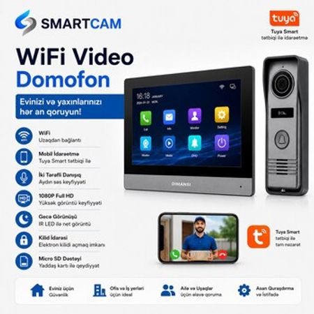 Dimansi Smart WiFi Video Domofon – Bakı – ucuztap.az