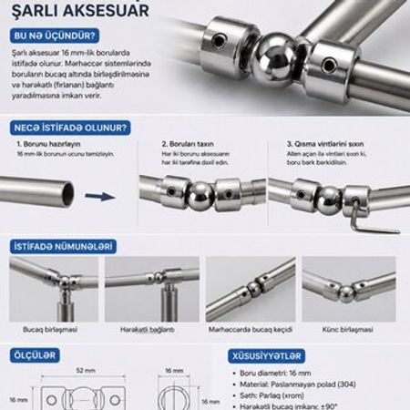 16 Mm Paslanmaz Şarlı Aksesuar – Bakı – ucuztap.az