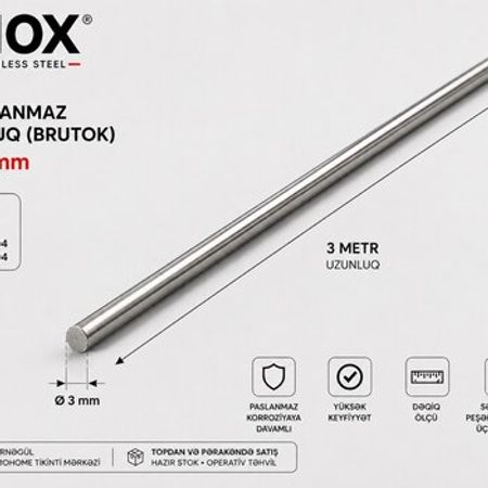 Paslanmaz polad çubuq ( Brutok) – Bakı – ucuztap.az