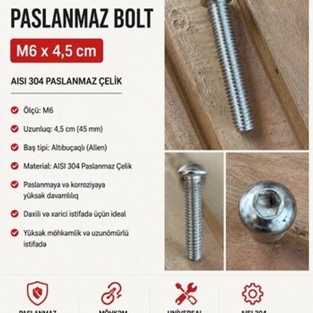Paslanmaz polad bolt – Təmir və tikinti – ucuztap.az