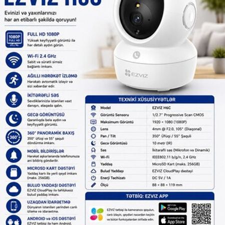 Müşahidə kamerası Ezviz H6C – Bakı – ucuztap.az