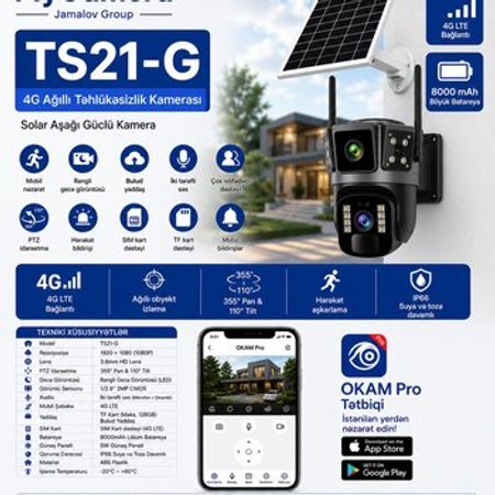 TS21-G 4G Günəş Enerjili Təhlükəsizlik – Bakı – ucuztap.az