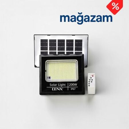 DENX DX2076 Household Solar Light 200W günəş enerjili LED proyektor – Bakı – ucuztap.az