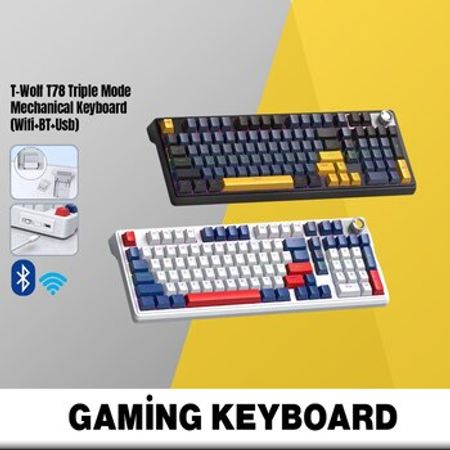 T-Wolf T78 Mexaniki Klavyatura ( Wifi+BT+USB ) – Bakı – ucuztap.az