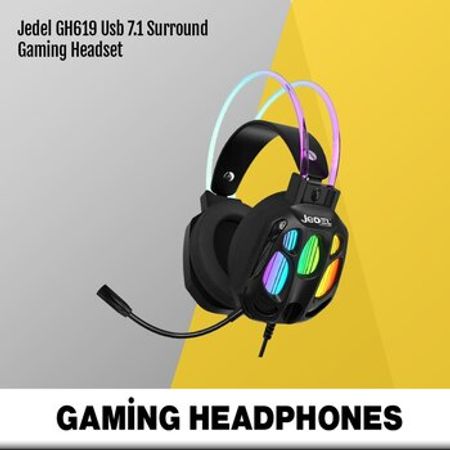 Gaming qulaqlıq Jedel GH6196 RGB Stereo 7.1 Surround USB – Audio və video – ucuztap.az