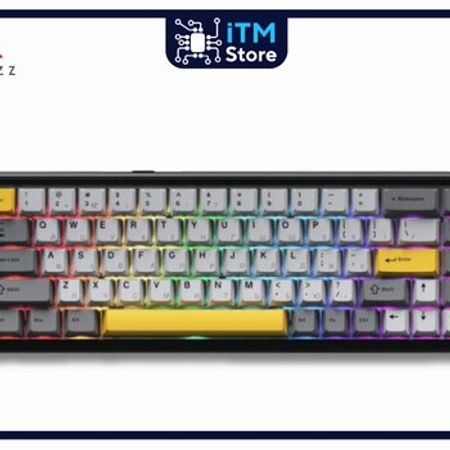 Ajazz AK680 MAX Black Gray Yellow – Kompüter aksesuarları – ucuztap.az