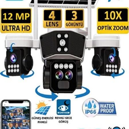 4G Sim kartlı Solar 360°FHD Kamera 12MP/4K+64GB – Bakı – ucuztap.az